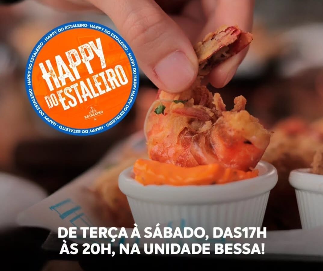 Aproveite o melhor happy hour da cidade no Estaleiro Restaurante; confira