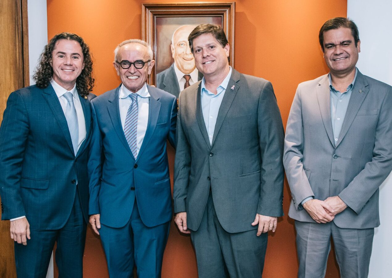 Cícero, Mersinho e Veneziano se reúnem em Brasília com presidente nacional do MDB