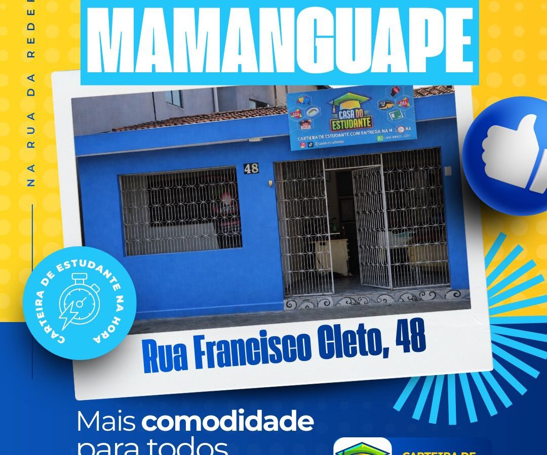 Carteira de Estudante e Professor pode ser emitida em Mamanguape com entrega na hora