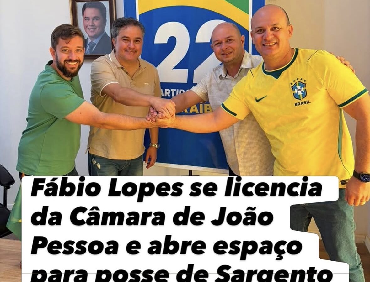 Sargento Rui assume mandato na Câmara de João Pessoa após licença de Fábio Lopes
